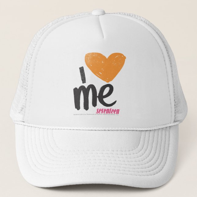 Gorra De Camionero I corazón yo anaranjado (Anverso)