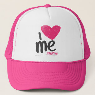 Gorra De Camionero I corazón yo magenta