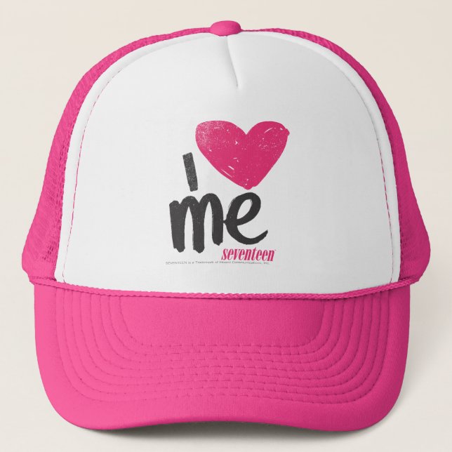 Gorra De Camionero I corazón yo magenta (Anverso)