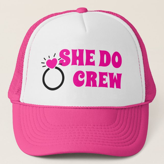 Gorra De Camionero I Do Crew | She Do Crew Regalos para Despedida de  (Anverso)