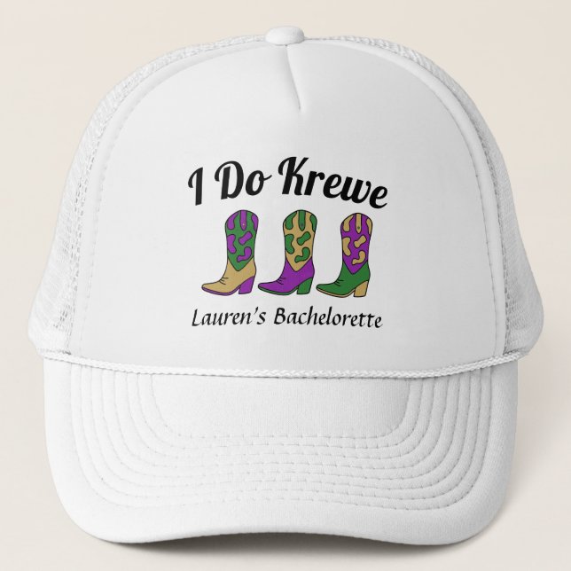 Gorra De Camionero I Do Krewe Mardi Gras Bachelorette (Anverso)