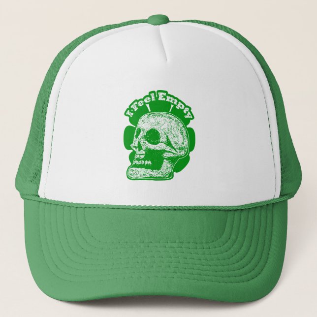 Gorra De Camionero I Feel Empty - Green and White (Anverso)