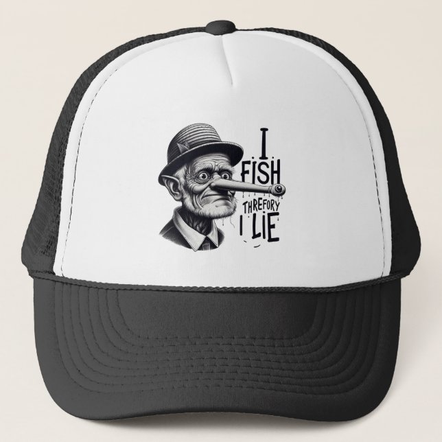 Gorra De Camionero I Fish Therefore I Lie Cap (Anverso)