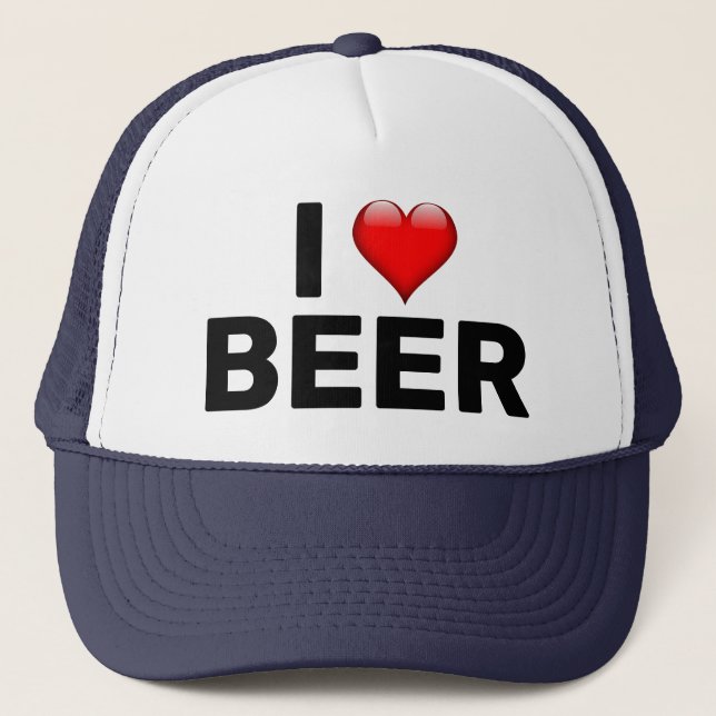 Gorra De Camionero I Heart Beer (Anverso)