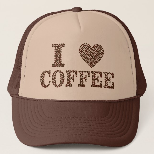 Gorra De Camionero I Heart Coffee (Anverso)