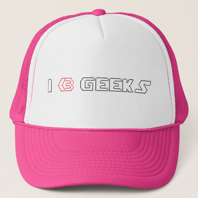 Gorra De Camionero I Heart Geeks ASCII ART (Anverso)