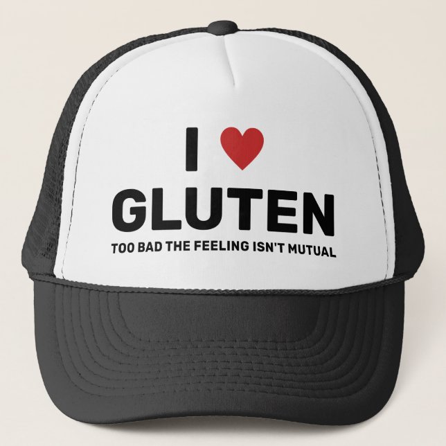 Gorra De Camionero I Heart Gluten (Anverso)