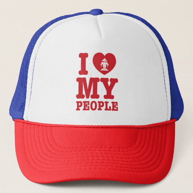 Gorra De Camionero I Heart (Love) Erawan My Lao People (Anverso)