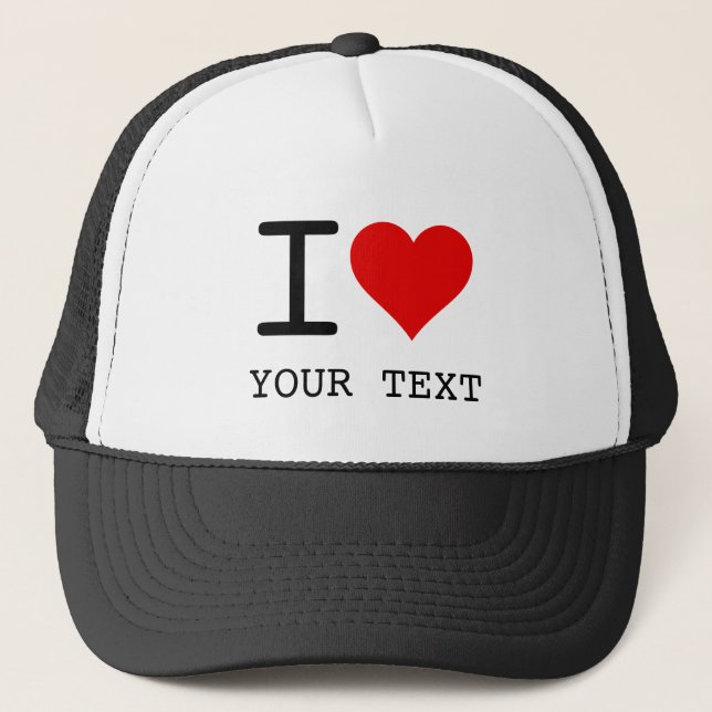 Gorra De Camionero I Heart Love Template (Anverso)