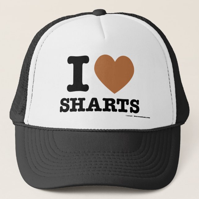 Gorra De Camionero I Heart Sharts (Anverso)