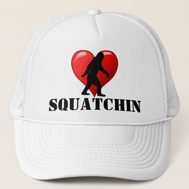 Gorra De Camionero I heart Squatchin (Anverso)