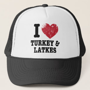 Gorra De Camionero I Latkes de los pavos del corazón