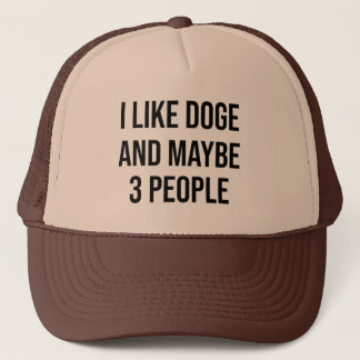 GORRA DE CAMIONERO I LIKE DOGE  AND MAYBE 3 PEOPLE