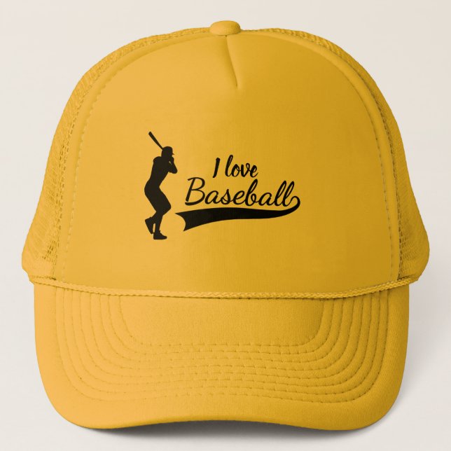 Gorra De Camionero I love Baseball (Anverso)