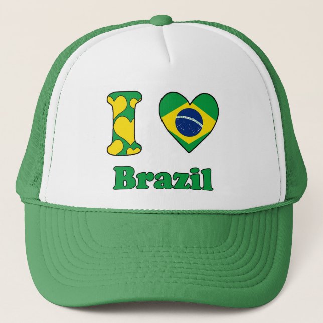 Gorra De Camionero I love Brazil (Anverso)