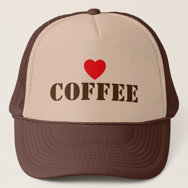 Gorra de camionero I Love Coffee™ (Anverso)