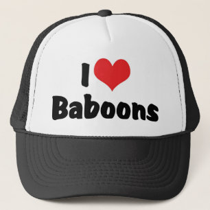 Gorra De Camionero I Love Heart Baboons