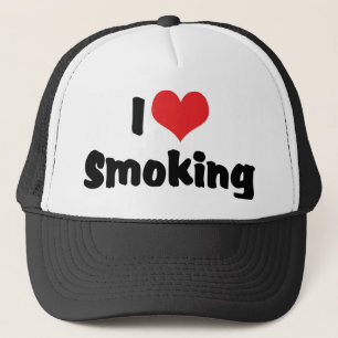 Gorra De Camionero I Love Heart Smoking - Tobacco Cigarette Smokers