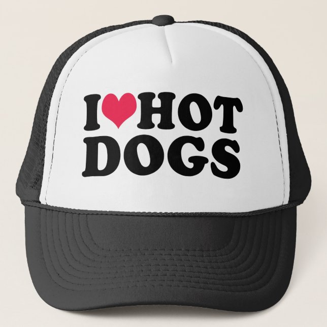 Gorra De Camionero I Love Hot Dogs (Anverso)