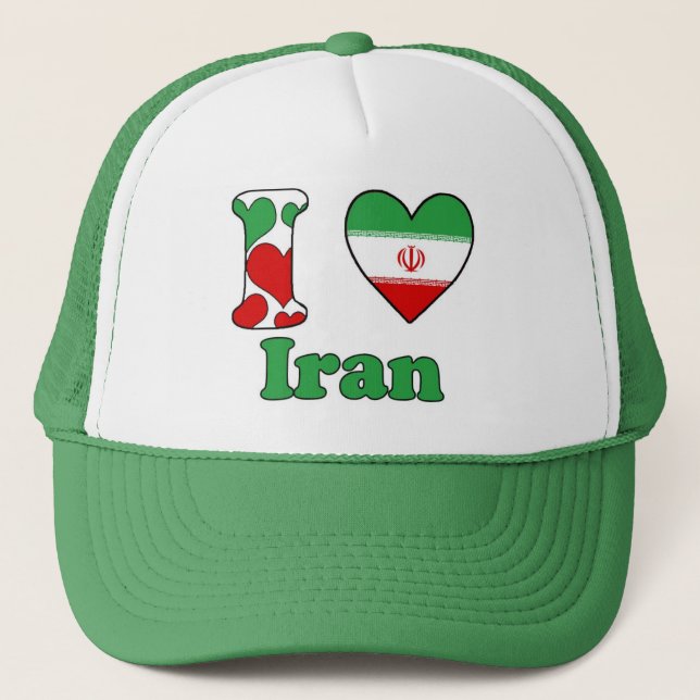 Gorra De Camionero I love Iran (Anverso)