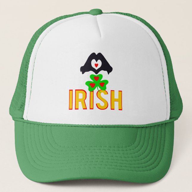 Gorra De Camionero ❤ ☘ I Love Irish-Awesome St Patrick (Anverso)