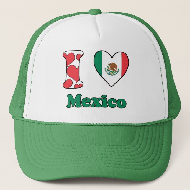Gorra De Camionero I love Mexico (Anverso)