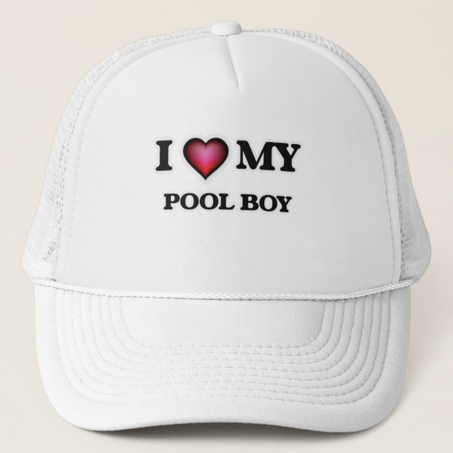Gorra De Camionero I love my Pool Boy (Anverso)