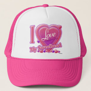 Gorra De Camionero I Love My Sweetheart pink/purple - heart