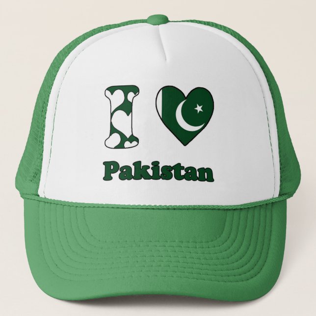 Gorra De Camionero I love Pakistan (Anverso)