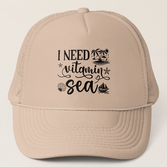 Gorra De Camionero I love Sea (Anverso)