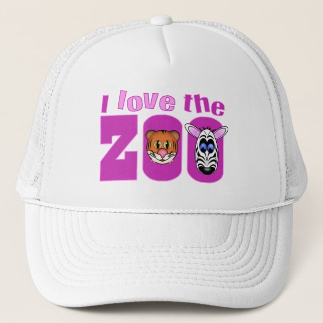 Gorra De Camionero I Love the Zoo (Anverso)