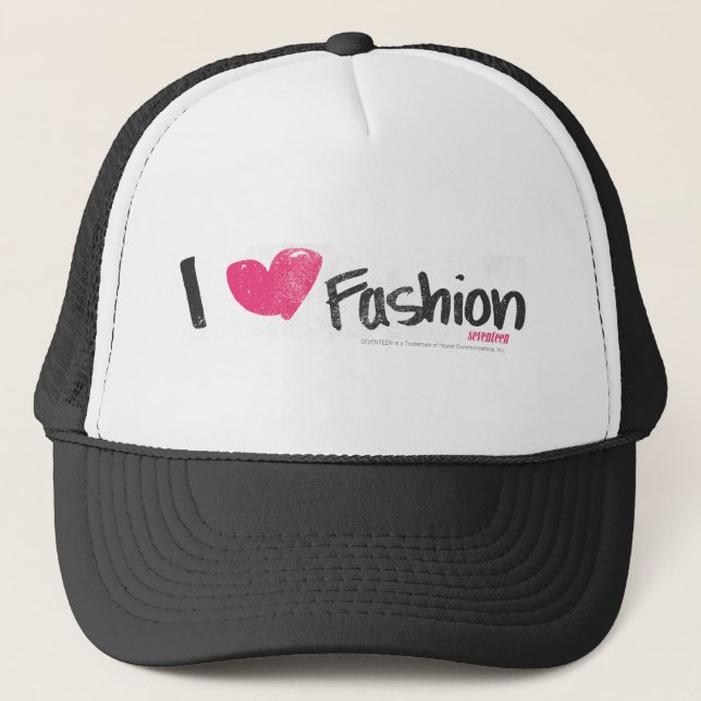 Gorra De Camionero I magenta de la moda del corazón (Anverso)