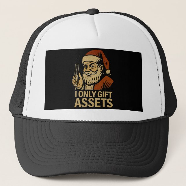 Gorra De Camionero I Only Gift Assets™ Crypto Regalo Navideño Web3 (Anverso)