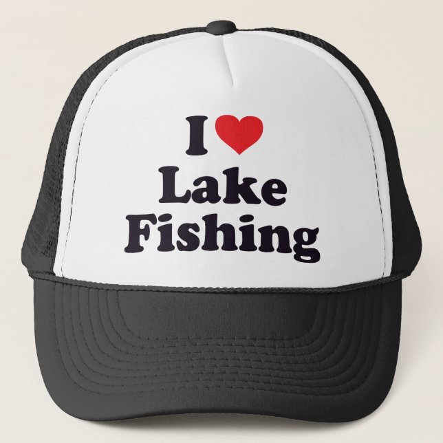 Gorra De Camionero I pesca de lago heart (Anverso)