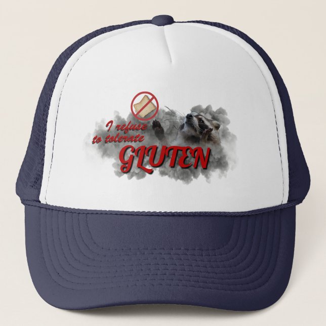 Gorra De Camionero I Refuse To Tolerate Gluten meme hat (Anverso)