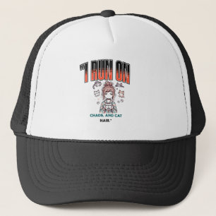 Gorra De Camionero I Run on Chaos and Cat Hair – Funny Design for Cat