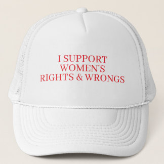 GORRA DE CAMIONERO I SUPPORT WOMENS RIGHTS & WRONGS FUNNY COUPLE 