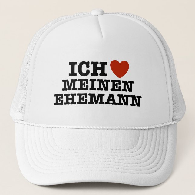Gorra De Camionero Ich Liebe Meinen Ehemann (Anverso)