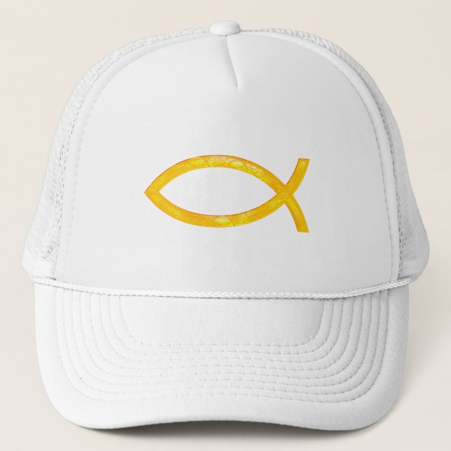 Gorra De Camionero Ichthus - símbolo cristiano de los pescados (Anverso)