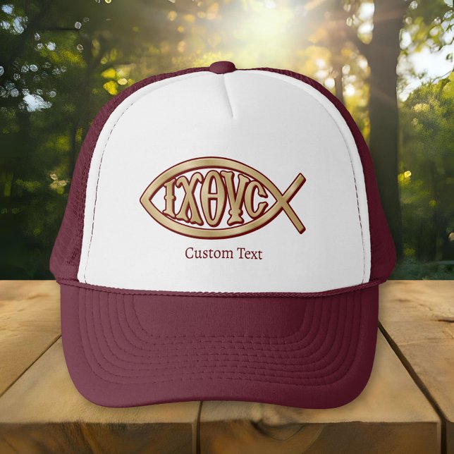 Gorra De Camionero Ichthys Christian Symbol (Subido por el creador)
