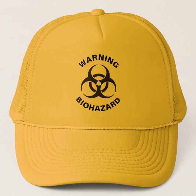 Gorra De Camionero Icono de Biopeligro (Anverso)