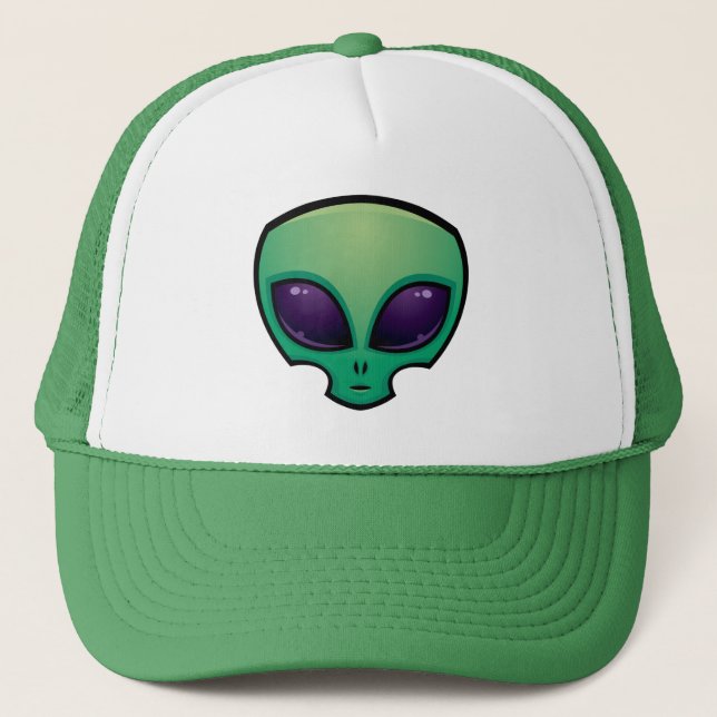 Gorra De Camionero Icono de cabeza de Alien (Anverso)