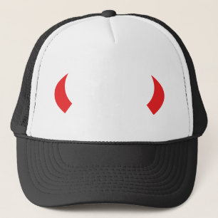 Gorra De Camionero icono de los cuernos del diablo rojo