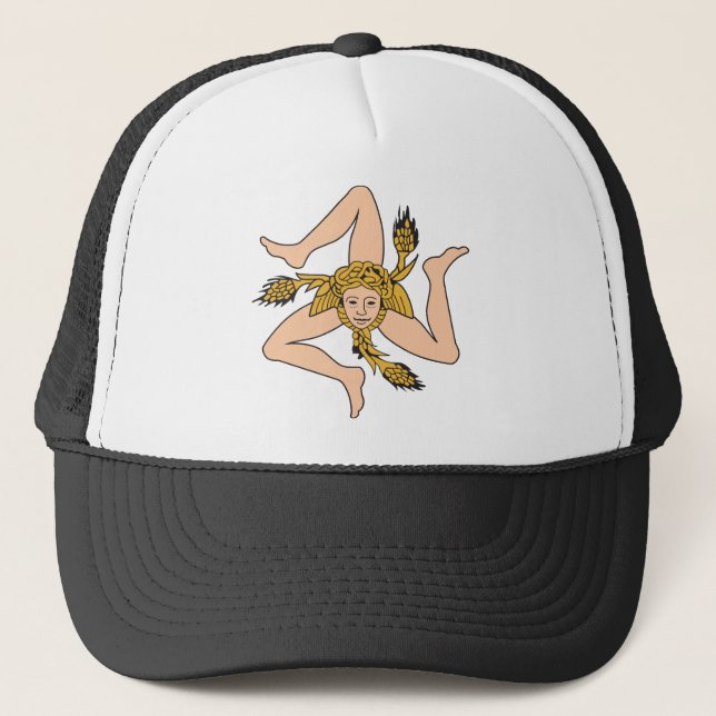 Gorra De Camionero Icono de Sicilia (Anverso)