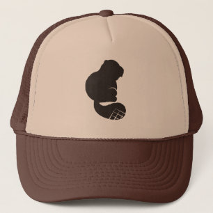 Gorra De Camionero Icono del castor, roedor nocturno