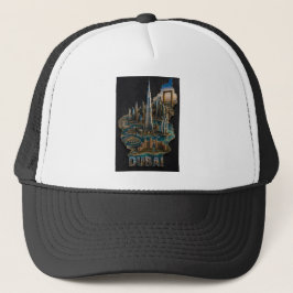 Gorra De Camionero Icono horizonte de Dubái Arte 3D
