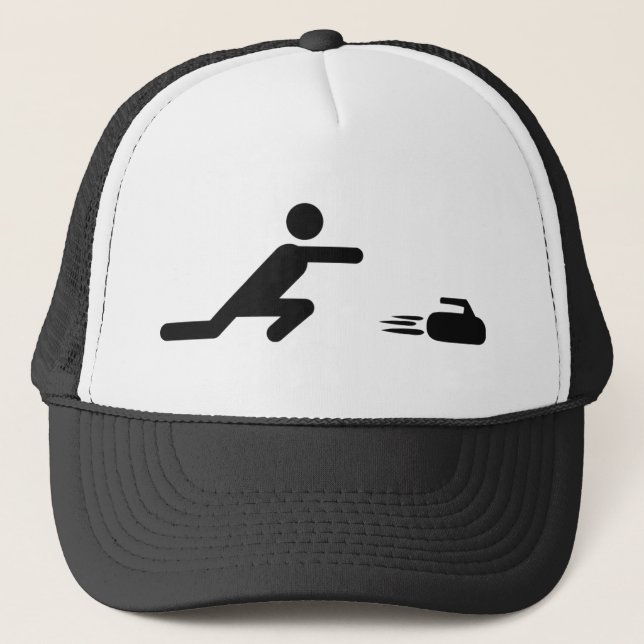 Gorra De Camionero icono que se encrespa negro (Anverso)