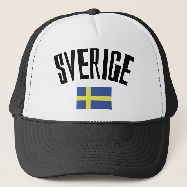 Gorra De Camionero icono sueco de la bandera (Anverso)