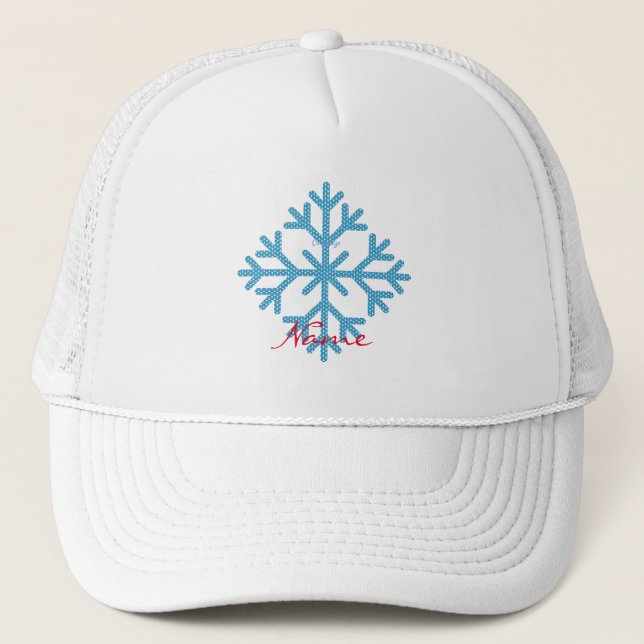 Gorra De Camionero Icy Blue Snowflake Thunder_Cove (Anverso)