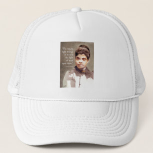 Gorra De Camionero Ida B Wells y cita "Lo correcto e incorrecto"